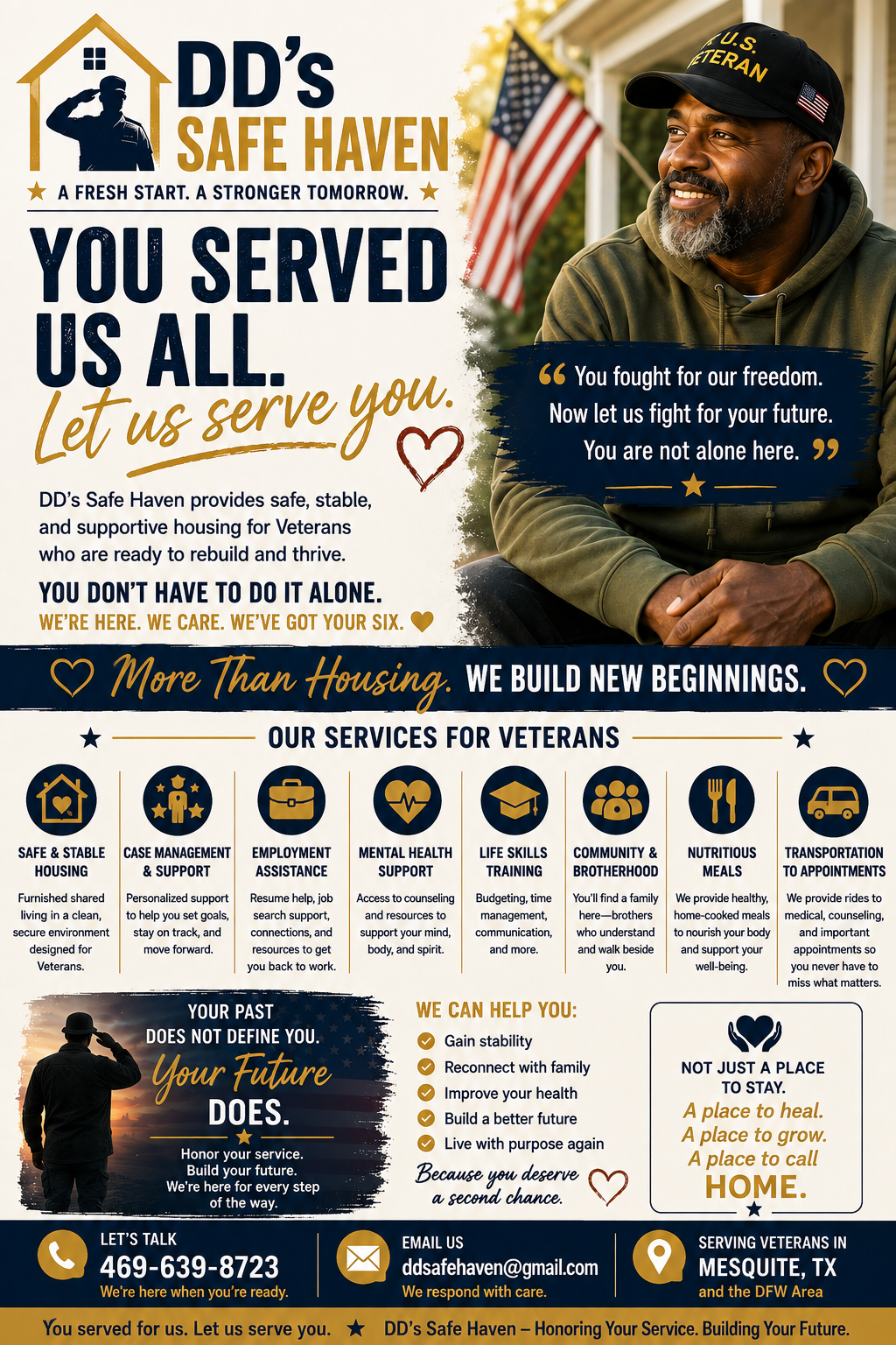 DD's Safe Haven veteran services flyer